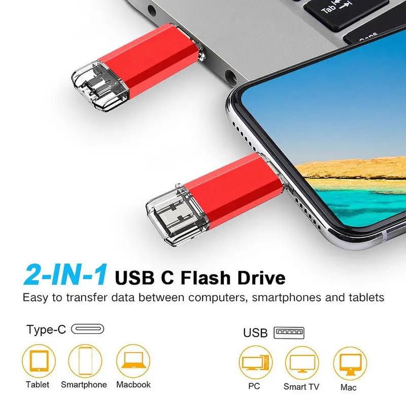 PENDRIVE PARA CELULAR E PC / OPÇÃO 64GB E 128GB - BaratinhosDANET