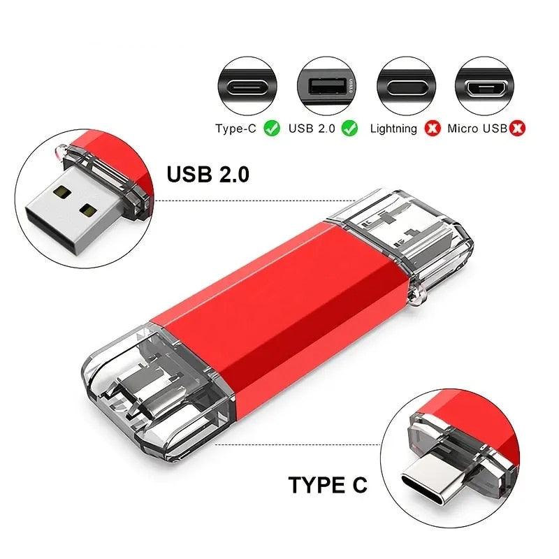 PENDRIVE PARA CELULAR E PC / OPÇÃO 64GB E 128GB - BaratinhosDANET