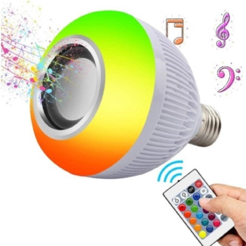 Lampada Bluetooth Com Led Rgb Musica + Controle Remoto - BaratinhosDANET